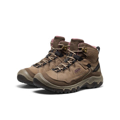 Women's Targhee IV Wide Waterproof Hiking Boot Brindle/Nostalgia Rose / Keen