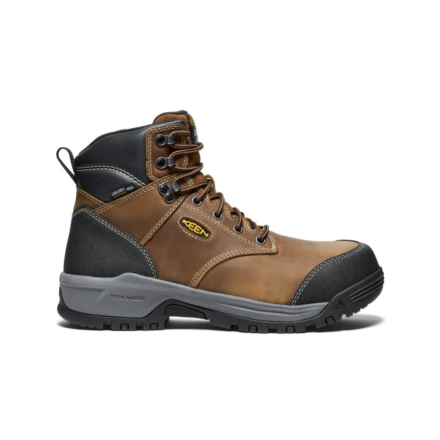 Men's Evanston 6" Insulated Waterproof Boot (Carbon Toe) Bison/Black / Keen