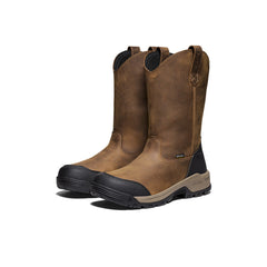 Men's Evanston Pull-On Waterproof Boot (Soft Toe) Bison/Black / Keen