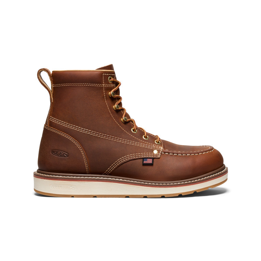 Men's Liberty 6" Boot (Soft Toe) Leather Brown/Birch / Keen