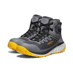 Men's Arvada Mid Work Sneaker (Carbon Toe) Black/Keen Yellow / Keen