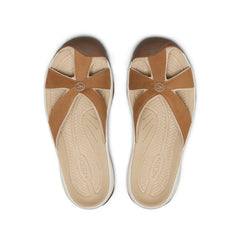 Women's Bali Leather Slide Sandal Chipmunk/Birch / Keen
