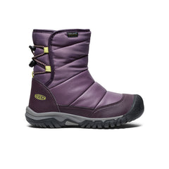Big Kids' Puffrider Waterproof Winter Boot Black Plum/Daiquiri Green / Keen