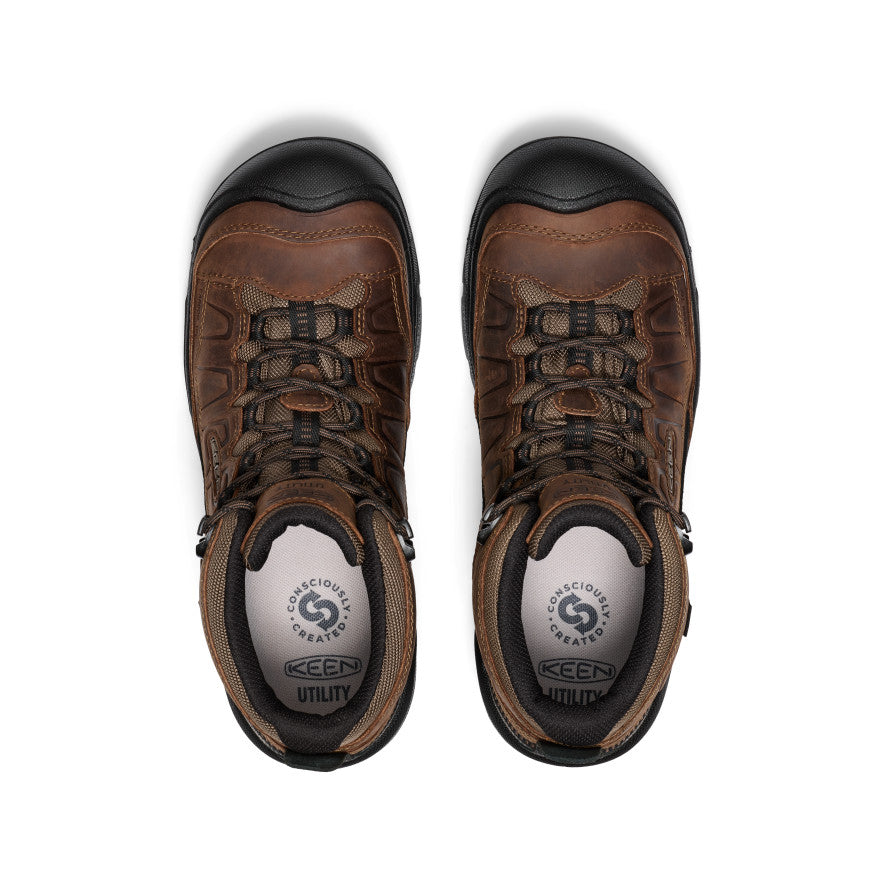 Men's Targhee IV Waterproof Work Boot (Carbon Toe) Dark Earth/Black / Keen