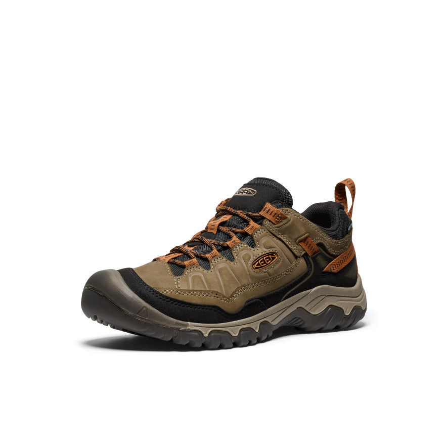 Men's Targhee IV Wide Waterproof Hiking Shoe Sea Turtle/Roasted Pecan / Keen