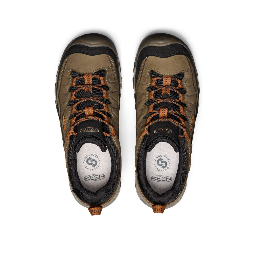 Men's Targhee IV Wide Waterproof Hiking Shoe Sea Turtle/Roasted Pecan / Keen