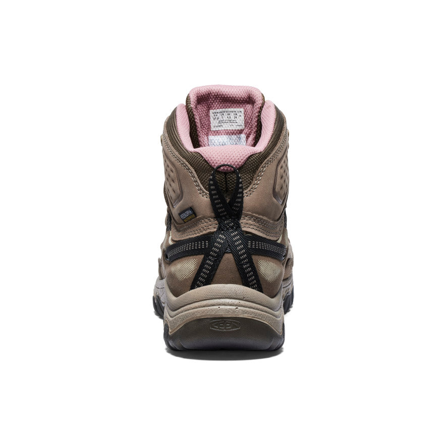 Women's Targhee IV Wide Waterproof Hiking Boot Brindle/Nostalgia Rose / Keen