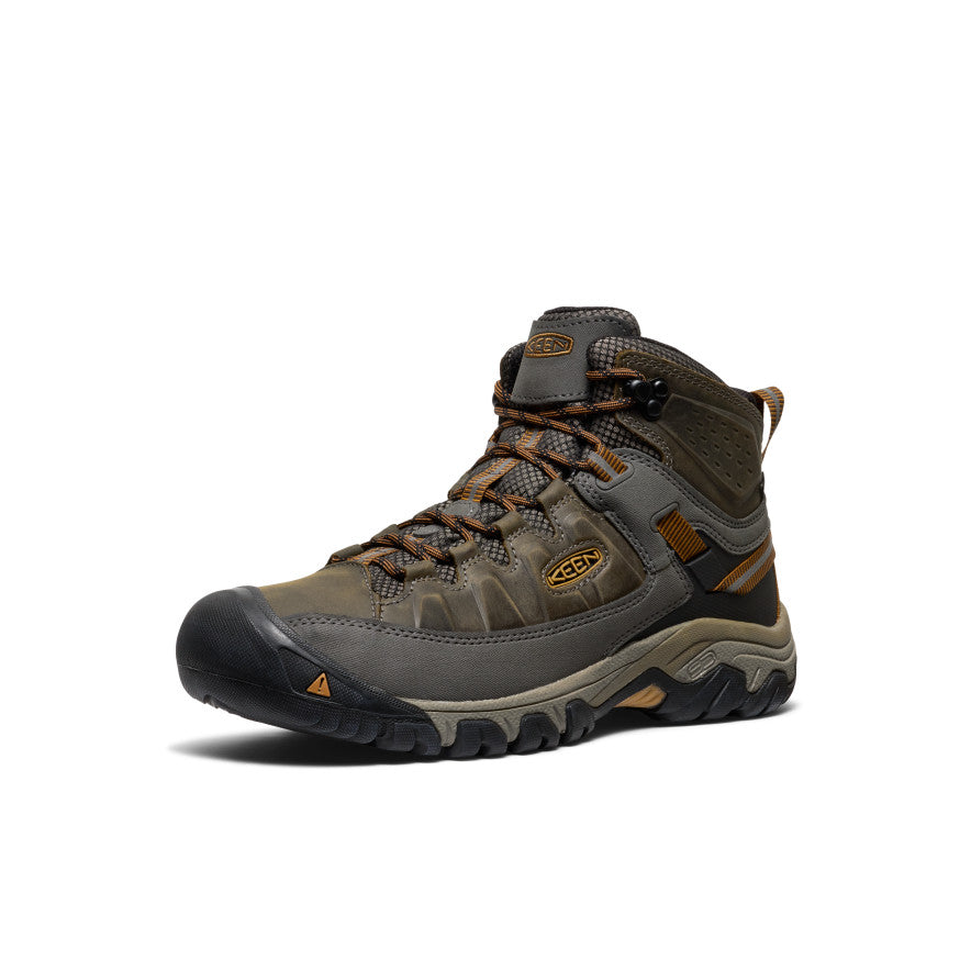 Men's Targhee III Waterproof Mid Wide Black Olive/Golden Brown / Keen