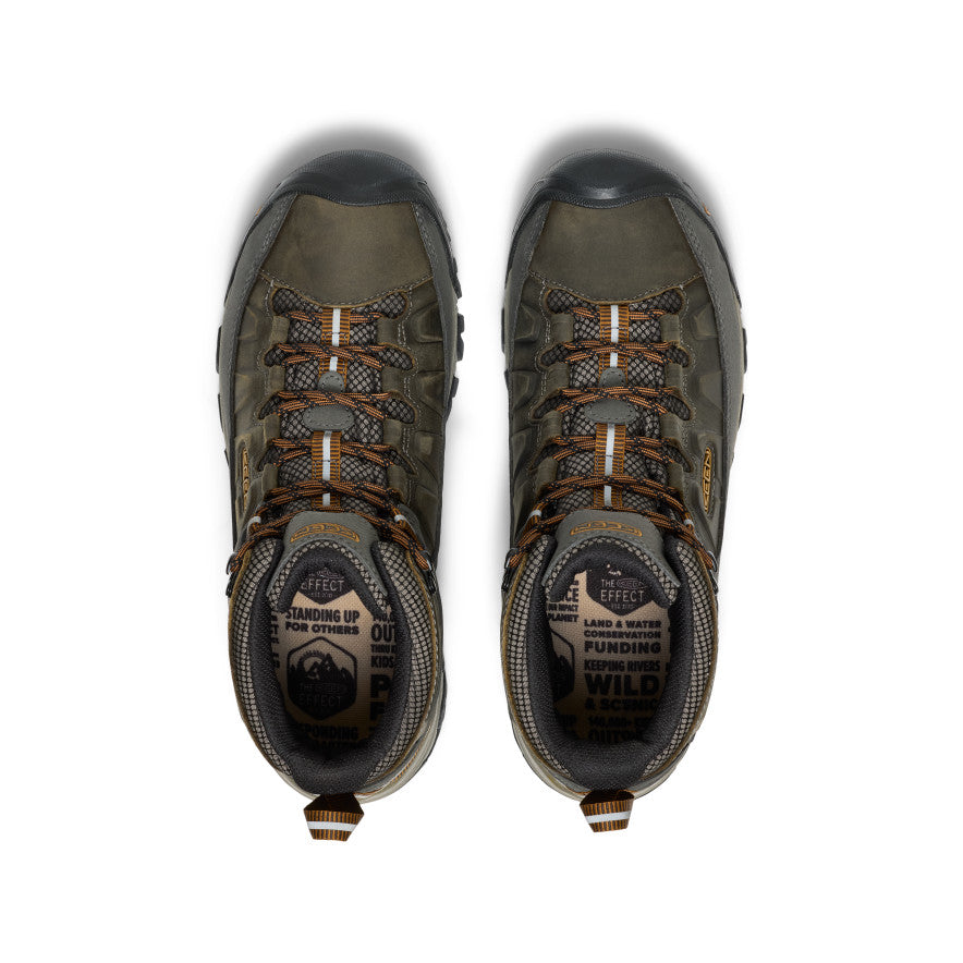 Men's Targhee III Waterproof Mid Wide Black Olive/Golden Brown / Keen
