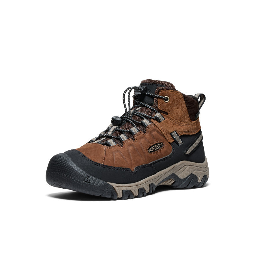Big Kids' Targhee IV Waterproof Hiking Boot Bison/Brindle / Keen