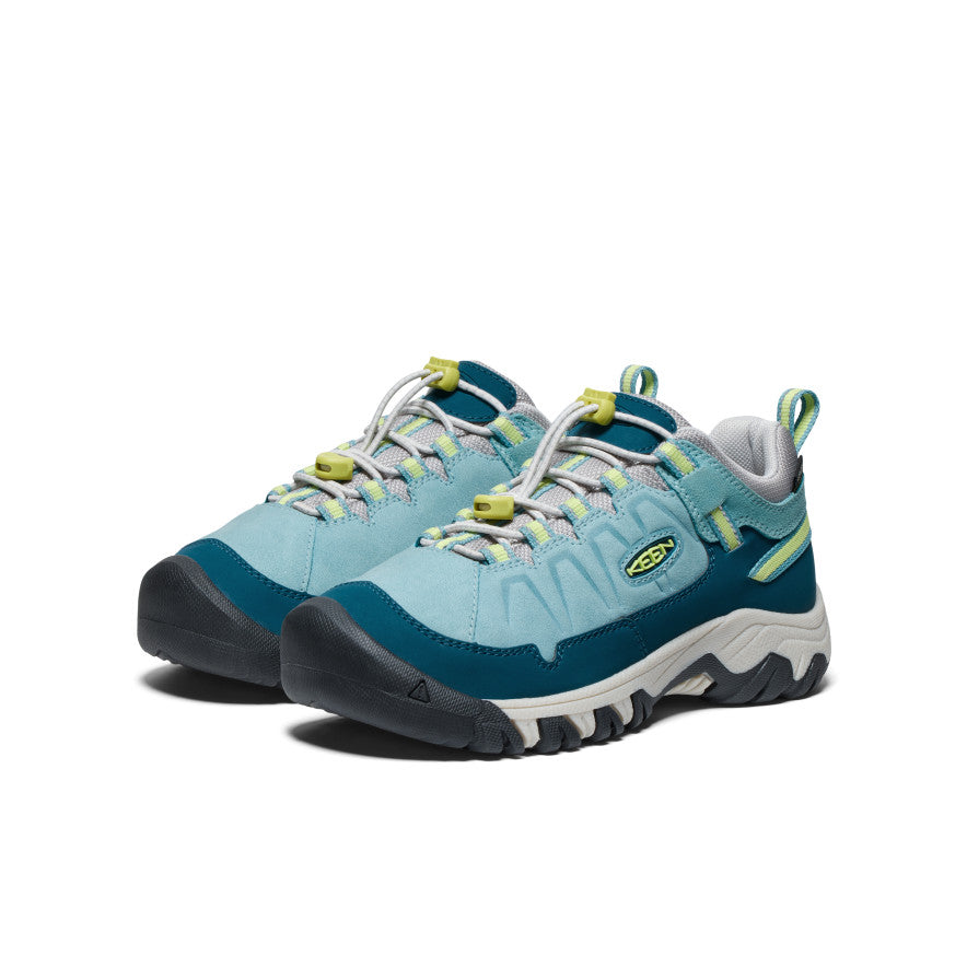 Big Kids' Targhee IV Waterproof Hiking Shoe Reef Waters/Daiquiri Green / Keen