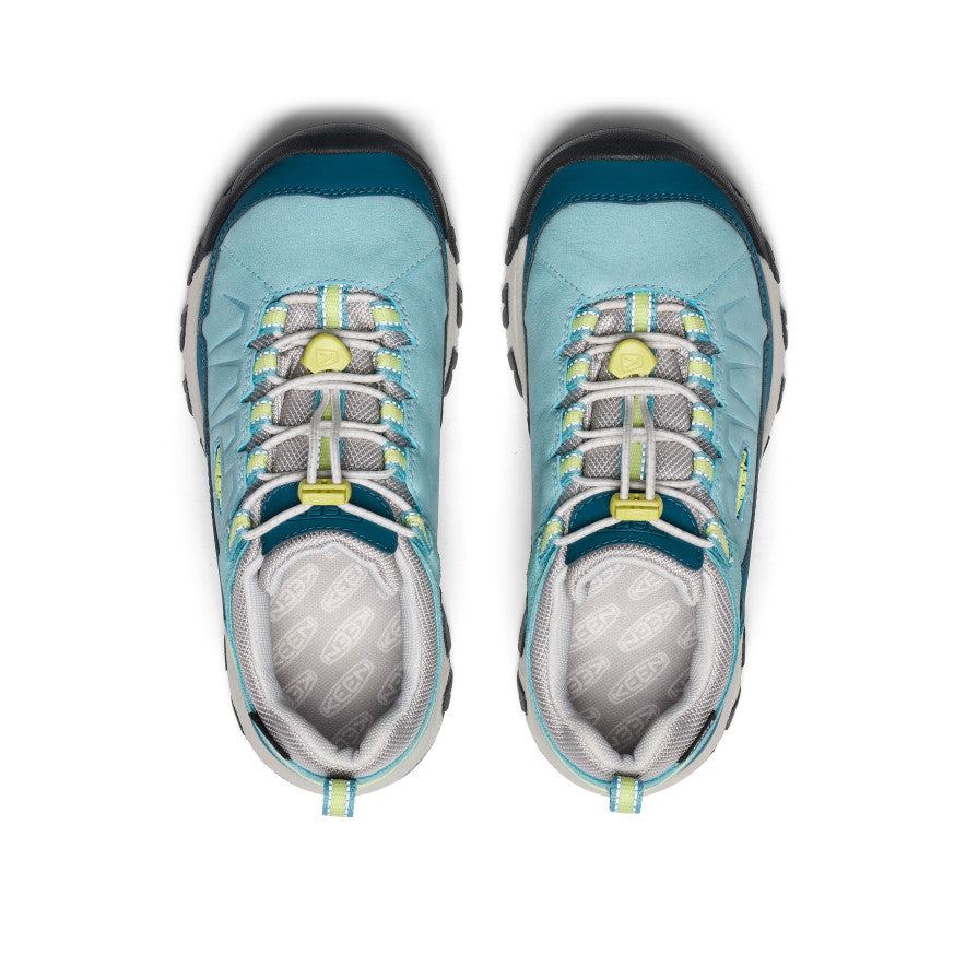 Big Kids' Targhee IV Waterproof Hiking Shoe Reef Waters/Daiquiri Green / Keen