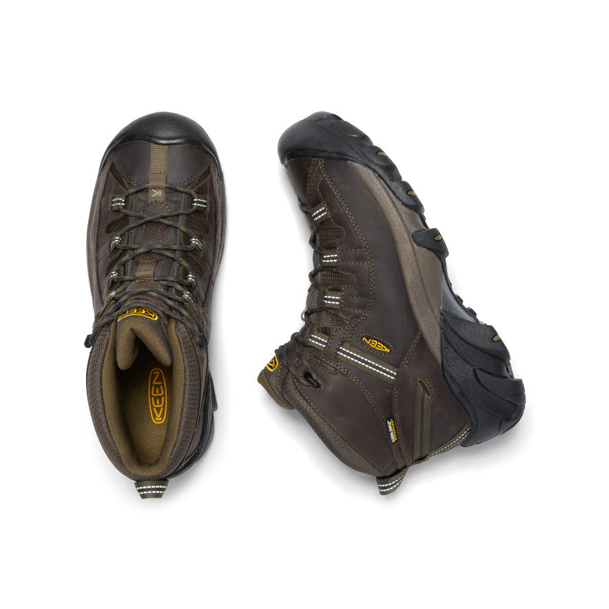 Men's Targhee II Waterproof Mid Wide Canteen/Dark Olive / Keen