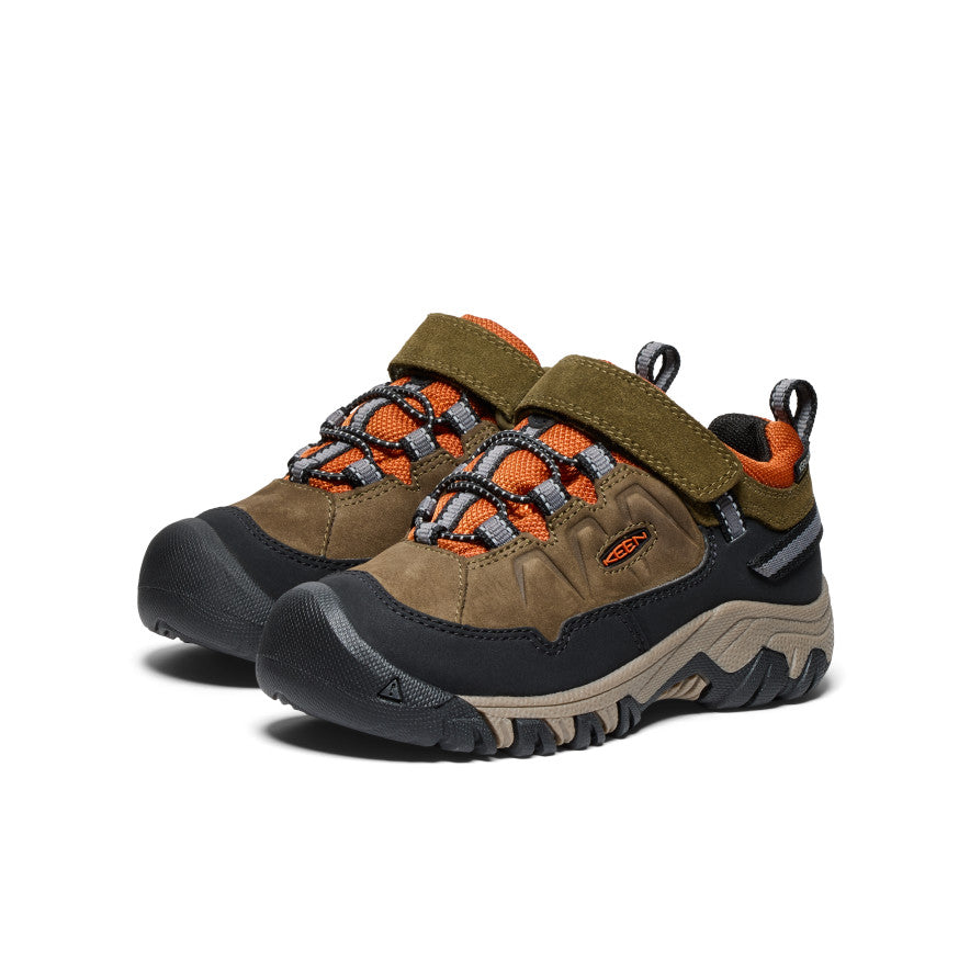 Little Kids' Targhee IV Waterproof Hiking Shoe Dark Olive/Gold Flame / Keen