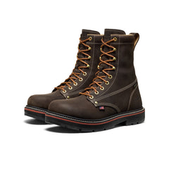 Men's Liberty 8" Waterproof 90° Heel Boot (Carbon Toe) Coffee Bean/Black / Keen