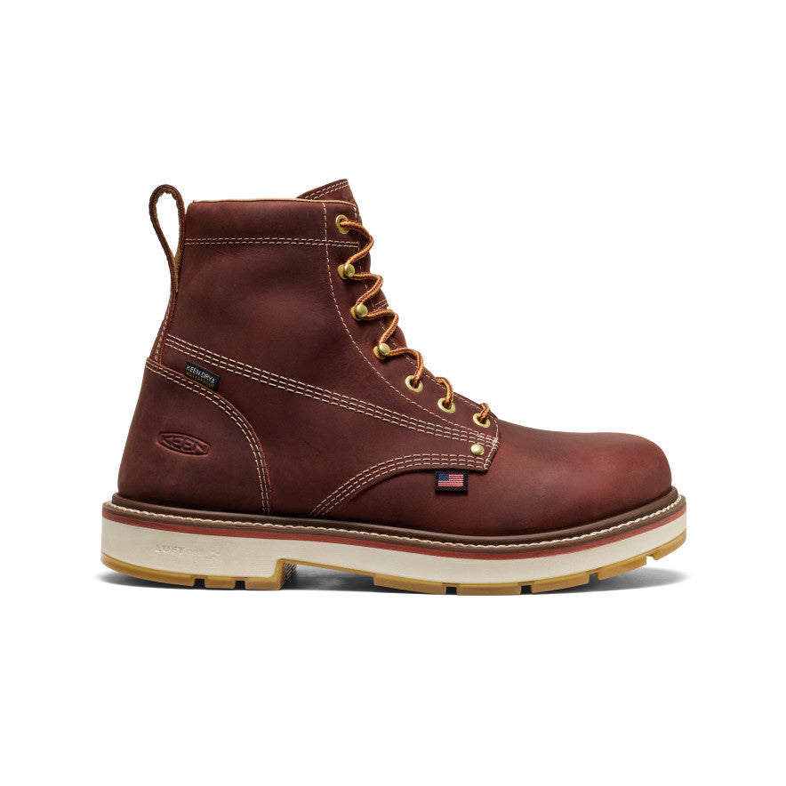 Men's Liberty 6" Waterproof 90° Heel Boot (Carbon Toe) Bombay Brown/Gum / Keen