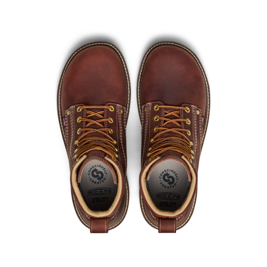 Men's Liberty 6" Waterproof 90° Heel Boot (Carbon Toe) Bombay Brown/Gum / Keen