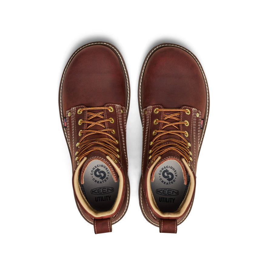 Men's Liberty 6" Waterproof 90° Heel Boot (Soft Toe) Bombay Brown/Gum / Keen