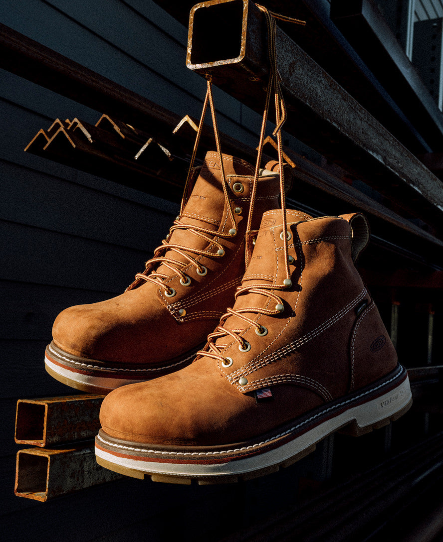 Men's Liberty 6" Waterproof 90° Heel Boot (Soft Toe) Bombay Brown/Gum / Keen