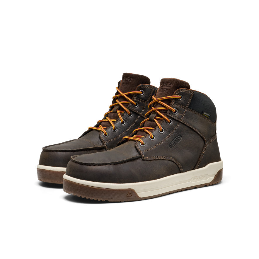 Men's Gibson Waterproof Work Boot (Carbon Toe) Cascade Brown/Gum / Keen