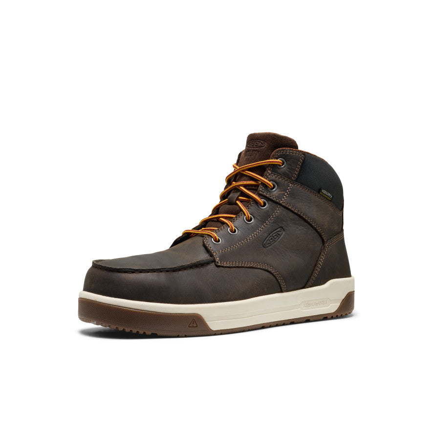 Men's Gibson Waterproof Work Boot (Carbon Toe) Cascade Brown/Gum / Keen