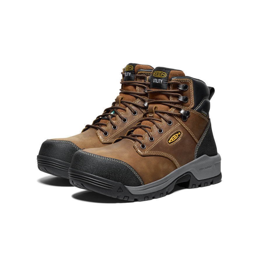 Men's CSA Evanston 6" Waterproof Boot (Carbon Toe) Bison/Black / Keen