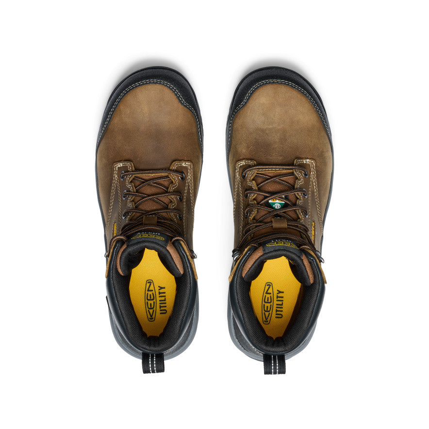 Men's CSA Evanston 6" Waterproof Boot (Carbon Toe) Bison/Black / Keen