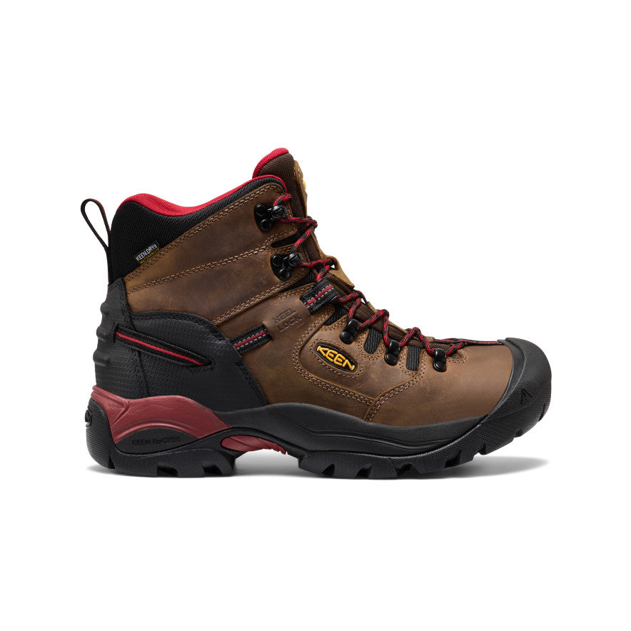 Men's Pittsburgh Energy 6" Waterproof Boot (Carbon Toe) Bison/Black / Keen