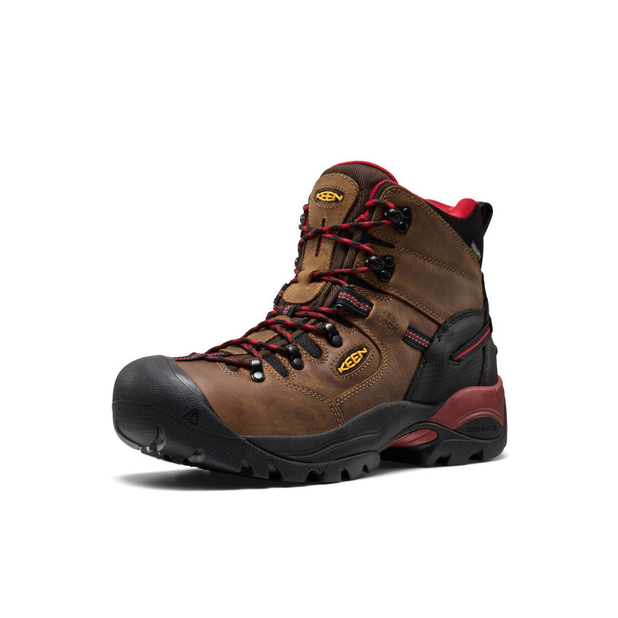 Men's Pittsburgh Energy 6" Waterproof Boot (Carbon Toe) Bison/Black / Keen