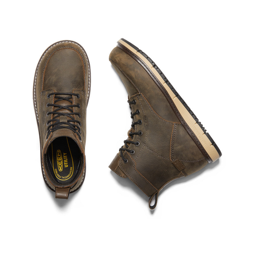 Men's San Jose 6" Waterproof Boot (Aluminum Toe) Cascade Brown/Black / Keen