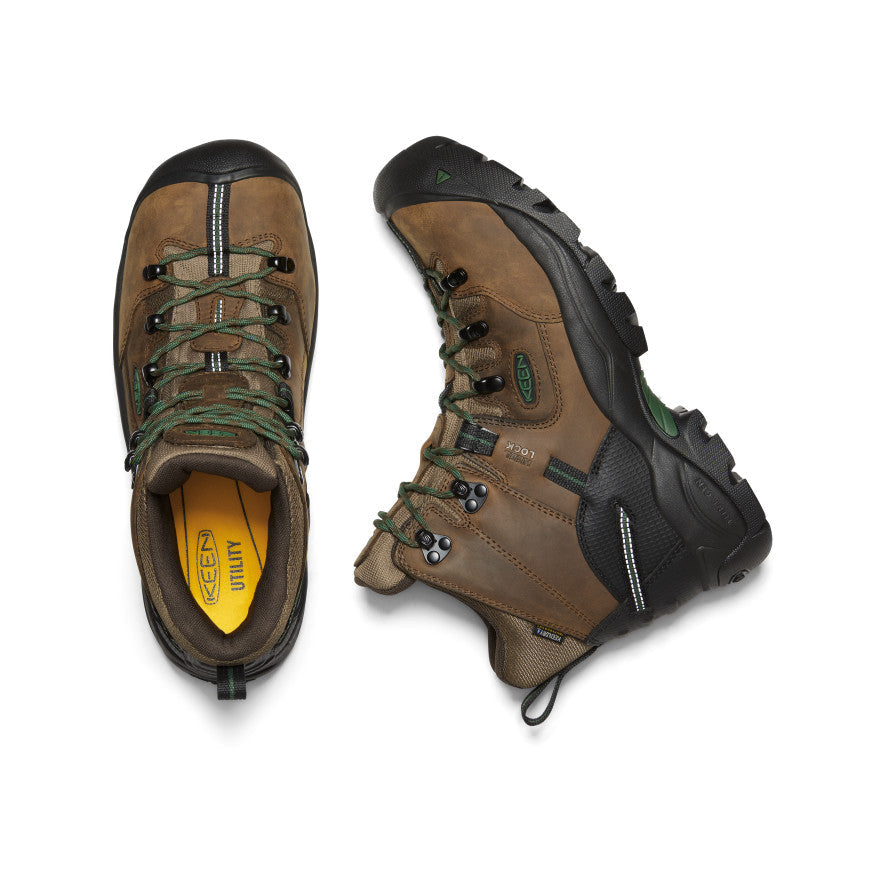 Men's Pittsburgh Energy 6" Waterproof Boot (Carbon Toe) Cascade Brown/Greener Pastures / Keen