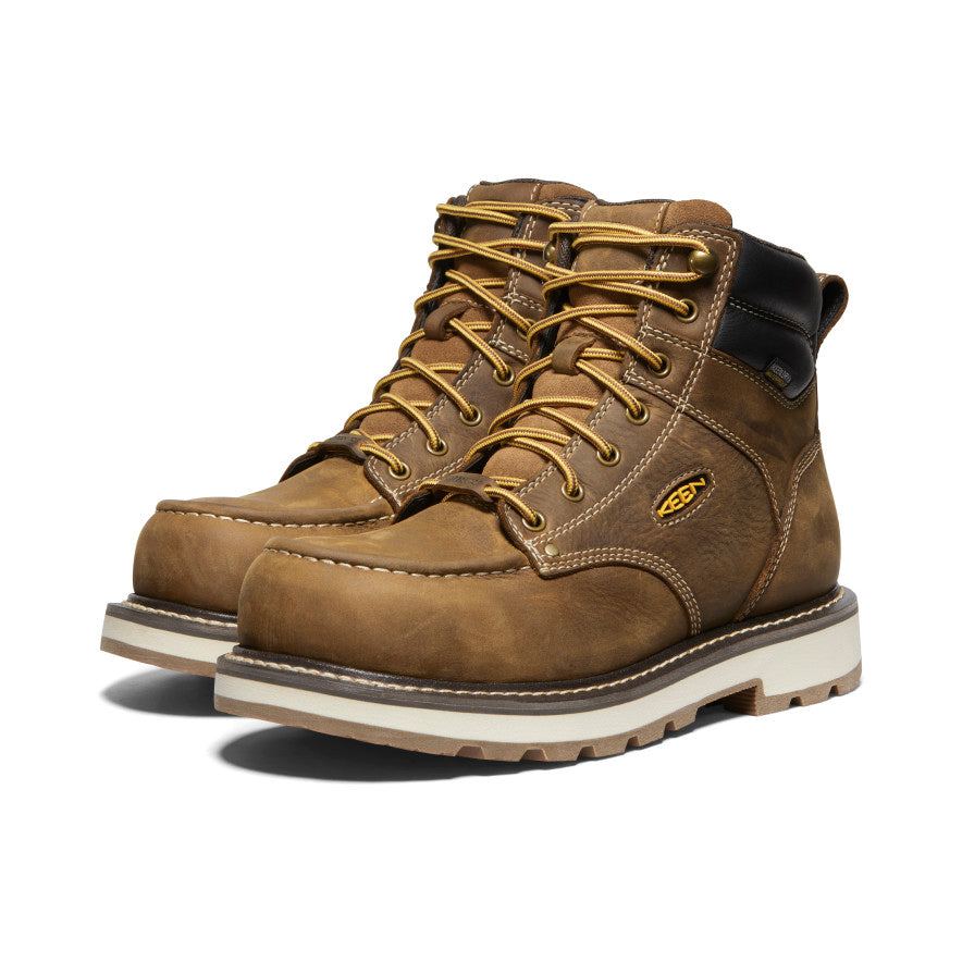 Men's Cincinnati 6" Waterproof 90° Heel Boot (Carbon Toe) Belgian/Sandshell / Keen