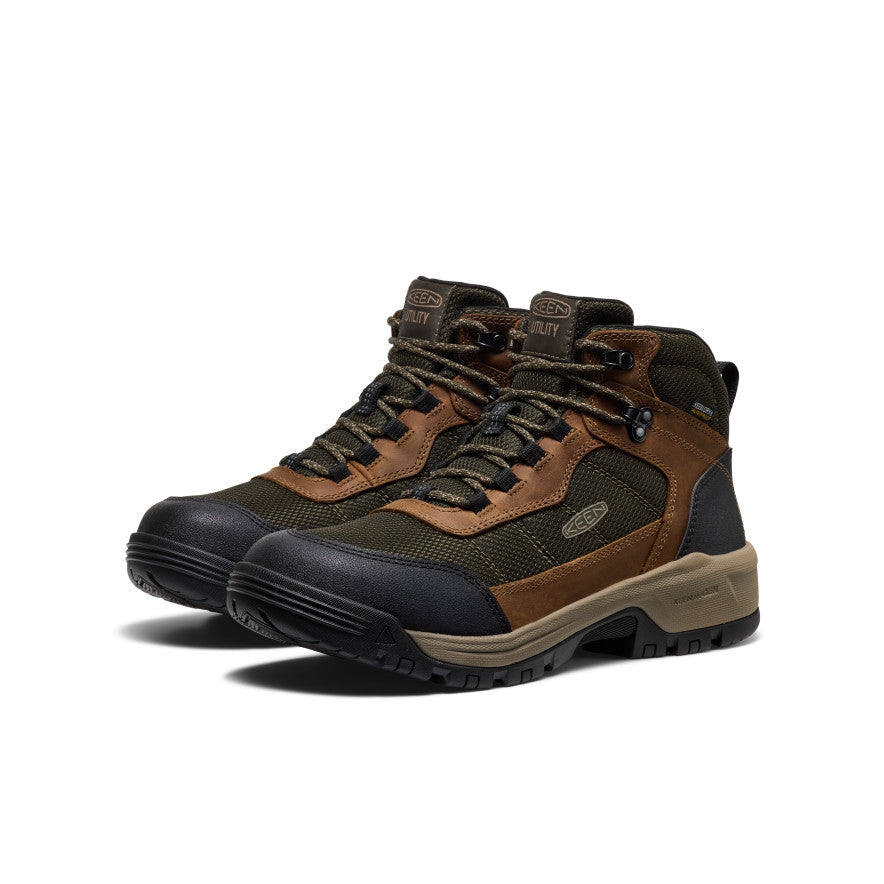 Men's Skokie Waterproof Work Boot (Soft Toe) Forest Night/Black / Keen