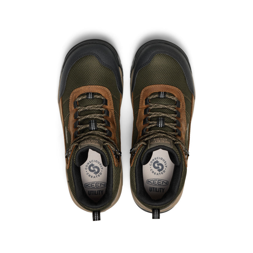 Men's Skokie Waterproof Work Boot (Soft Toe) Forest Night/Black / Keen