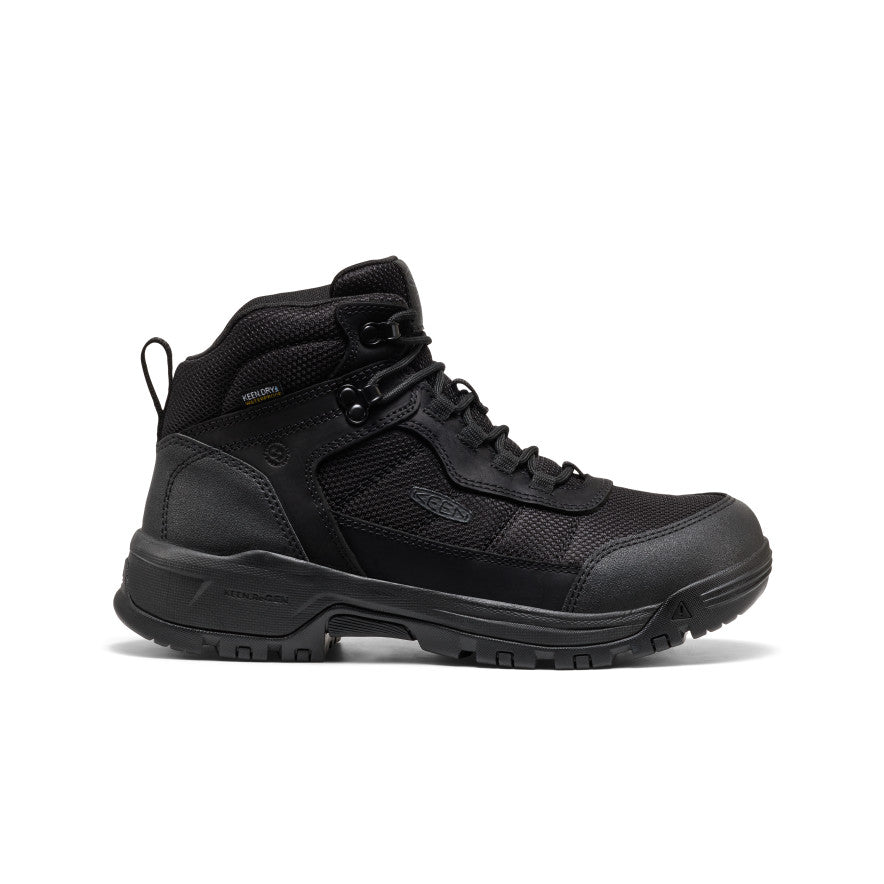 Men's Skokie Waterproof Work Boot (Soft Toe) Black/Black / Keen