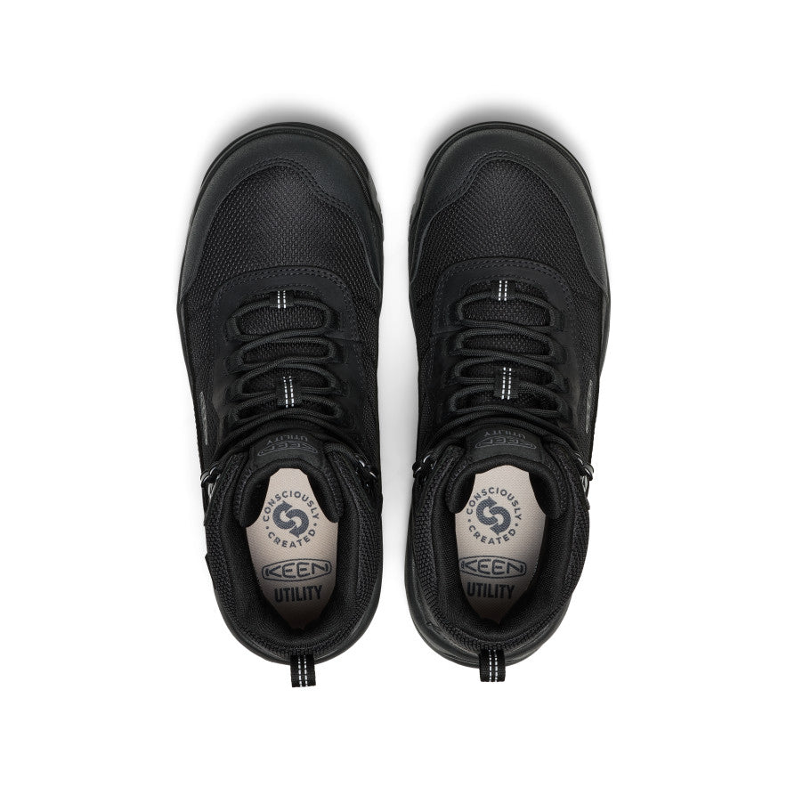 Men's Skokie Waterproof Work Boot (Soft Toe) Black/Black / Keen