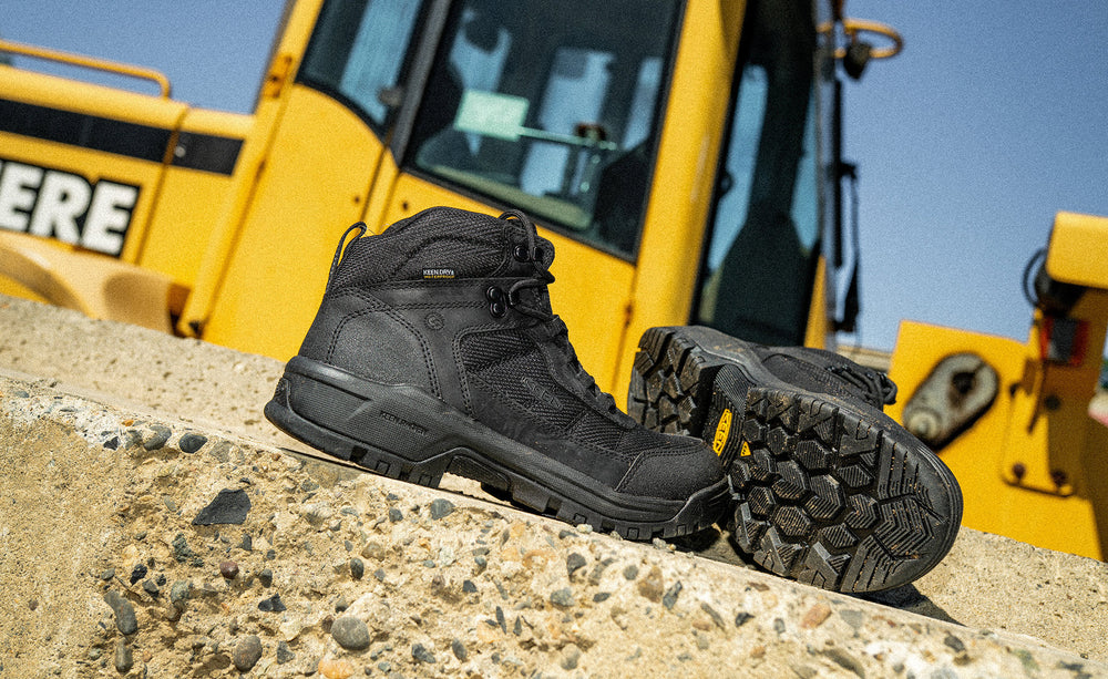 Men's Skokie Waterproof Work Boot (Soft Toe) Black/Black / Keen