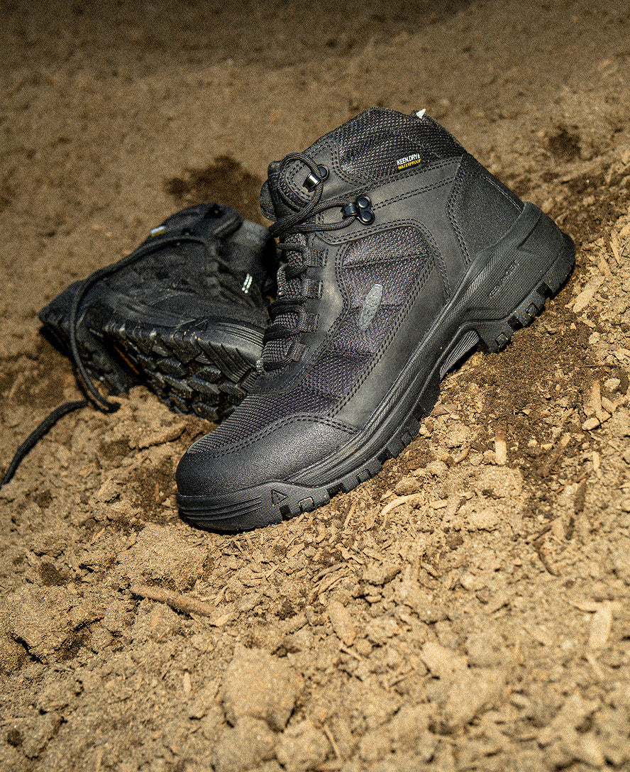 Men's Skokie Waterproof Work Boot (Soft Toe) Black/Black / Keen