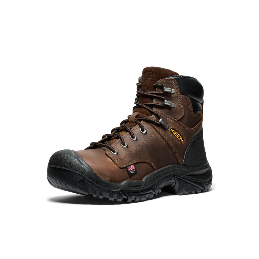 Men's Mt Vernon II 6" Waterproof Boot (Steel Toe) Dark Earth/Black / Keen