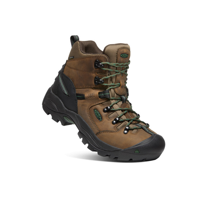 Men's Pittsburgh Energy 6" Waterproof Boot (Soft Toe) Cascade Brown/Greener Pastures / Keen