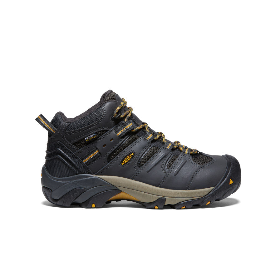 Men's Lansing Mid Waterproof (Steel Toe) Raven/Tawny Olive / Keen