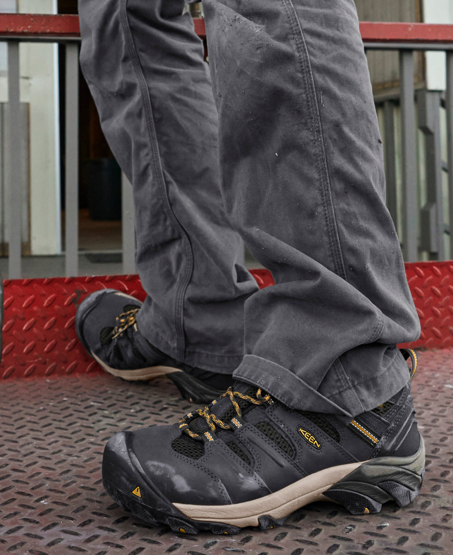 Men's Lansing Mid Waterproof (Steel Toe) Raven/Tawny Olive / Keen