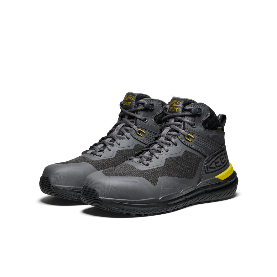 Men's Synchro Waterproof Work Boot (Carbon Toe) Magnet/Black / Keen