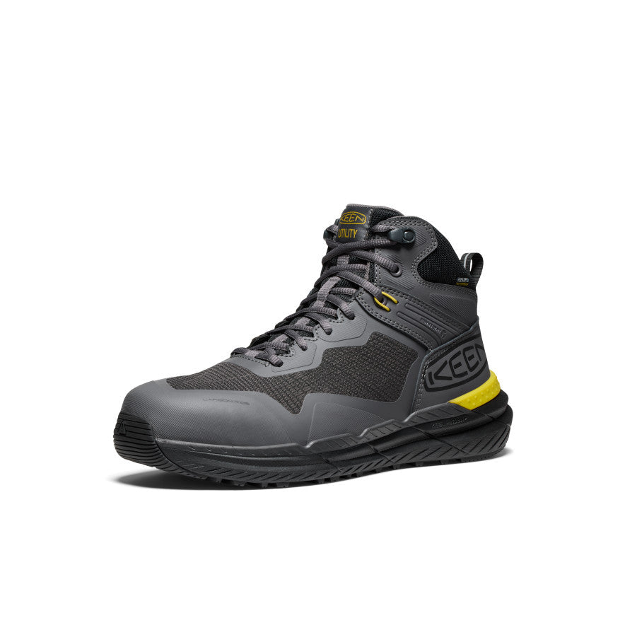 Men's Synchro Waterproof Work Boot (Carbon Toe) Magnet/Black / Keen