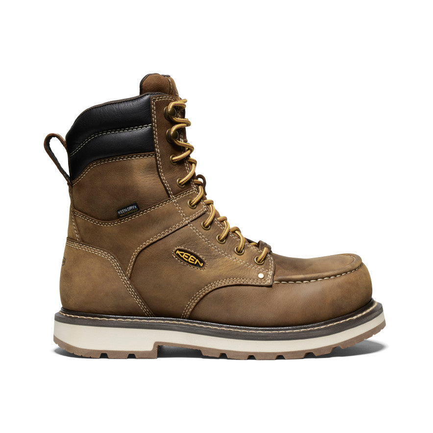 Men's Cincinnati 8" Waterproof 90° Heel Boot (Carbon Toe) Belgian/Sandshell / Keen