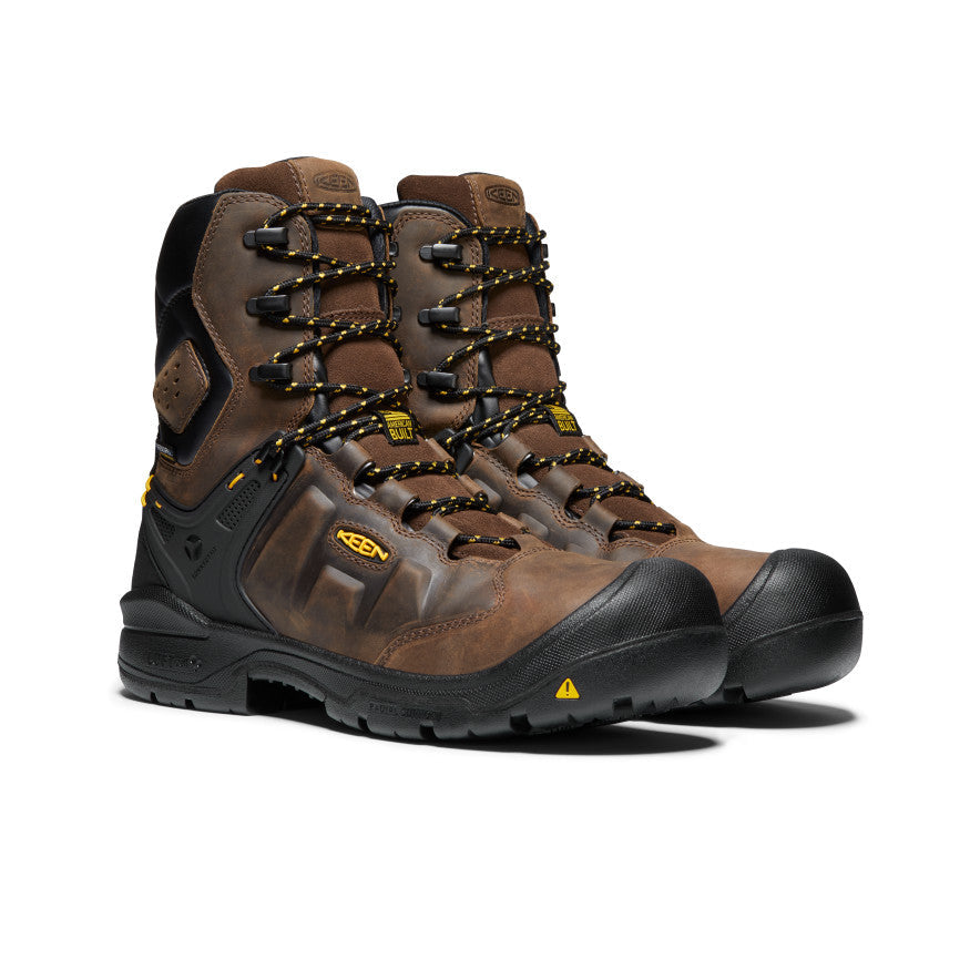 Men's Dover 8" Waterproof Boot (Carbon Toe) Dark Earth/Black / Keen