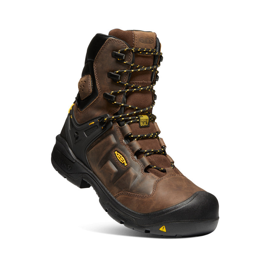Men's Dover 8" Waterproof Boot (Carbon Toe) Dark Earth/Black / Keen