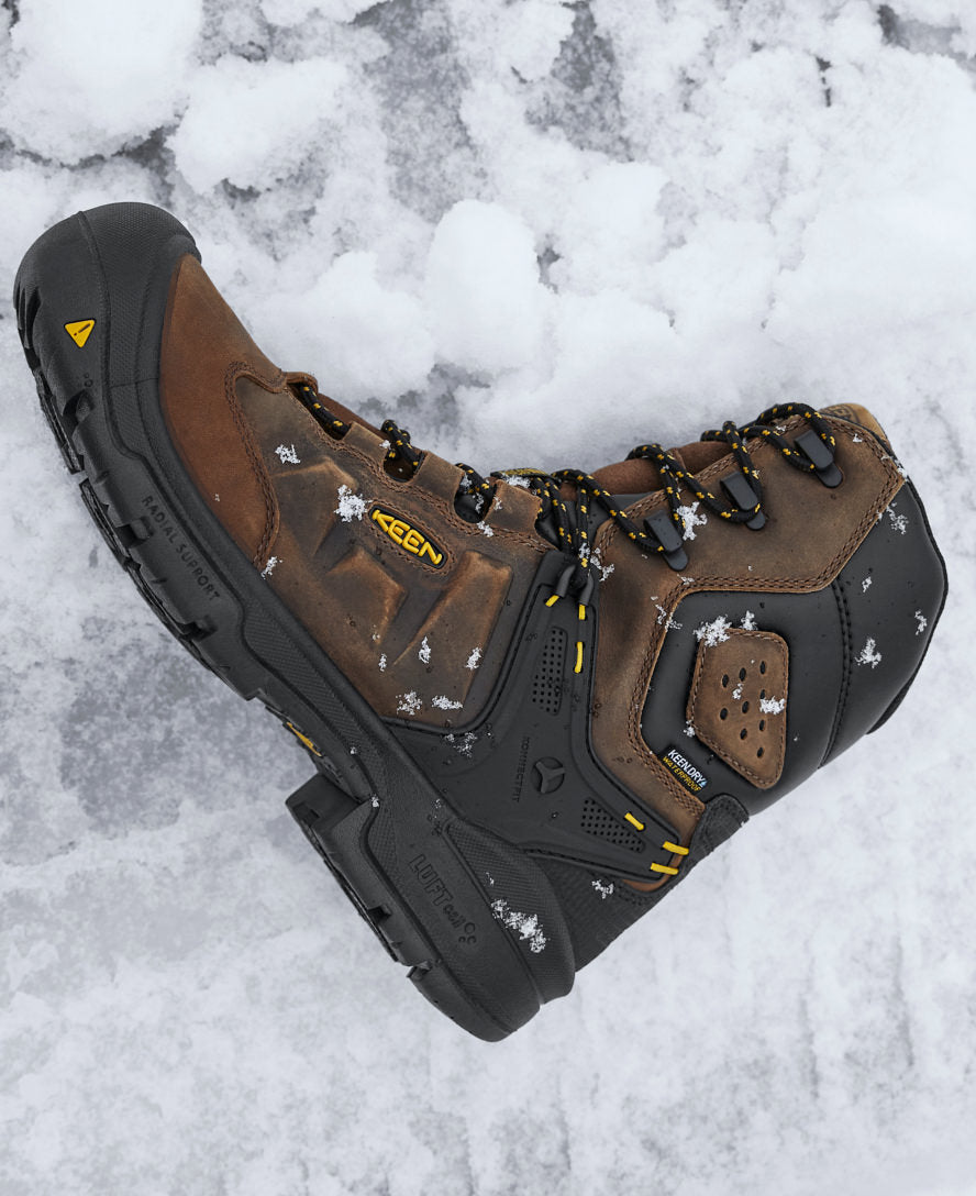 Men's Dover 8" Waterproof Boot (Carbon Toe) Dark Earth/Black / Keen