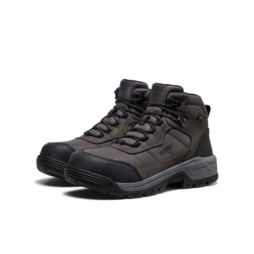 Men's Skokie Waterproof Work Boot (Carbon Toe) Magnet/Black / Keen