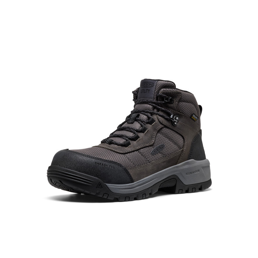 Men's Skokie Waterproof Work Boot (Carbon Toe) Magnet/Black / Keen